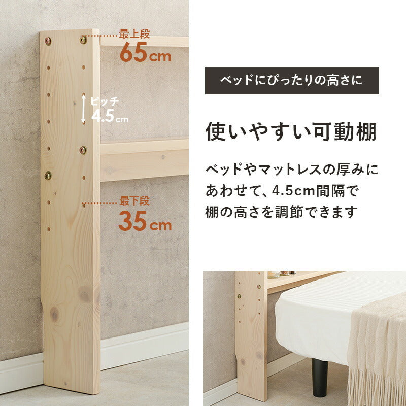ベッド ヘッドボード-WH- 98×15×66cm すのこベッド パイプベッド ベット スリム 薄型