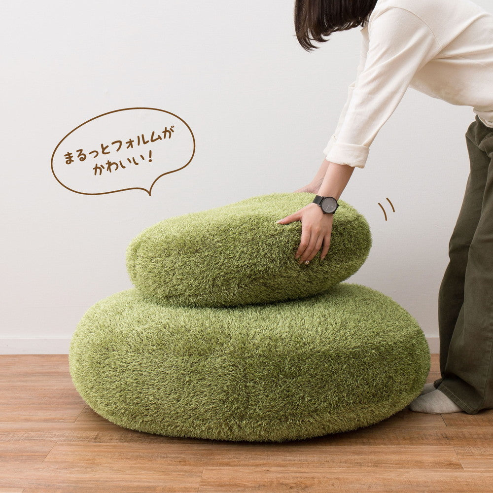 クッション リアル芝生風生地のもちもちクッション シーヴァ Mサイズ 直径60×11 日用品