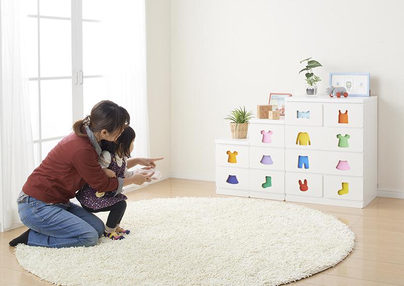 チェスト 小さいうちからお片付けの習慣が身に付く知育チェスト mapache マパーチェ 2杯タイプ