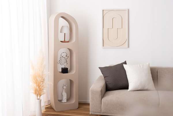 ストレージ シェルフ 幅40×奥行24.5×高さ150.5cm リビング収納 3段 完成品 組立不要
