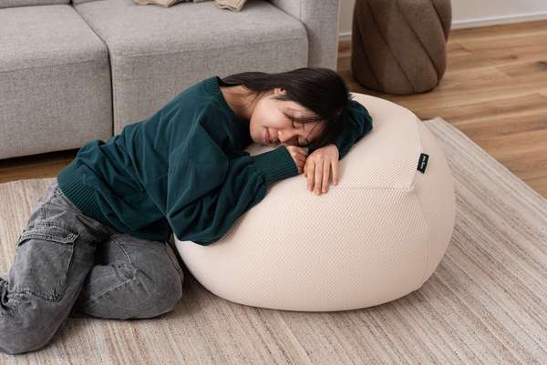 ビーズクッション 幅67×奥行67×高さ41cm 日用品 1人掛け 一人掛け 1P 完成品 組立不要
