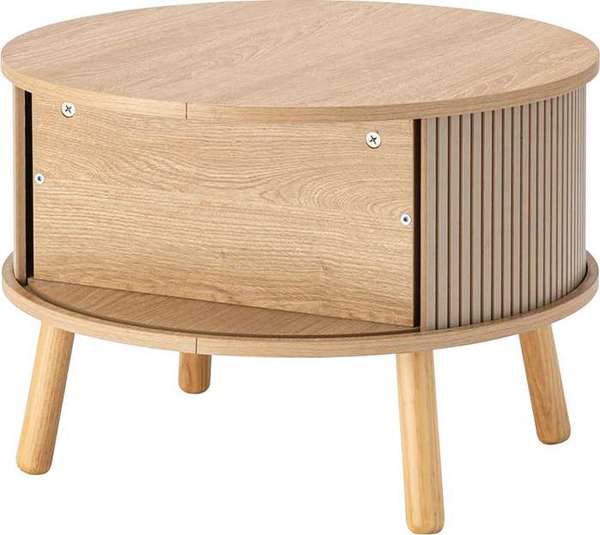ストレージ センターテーブル 幅58×奥行58×高さ41cm リビング収納 ベージュ グレー 全2色