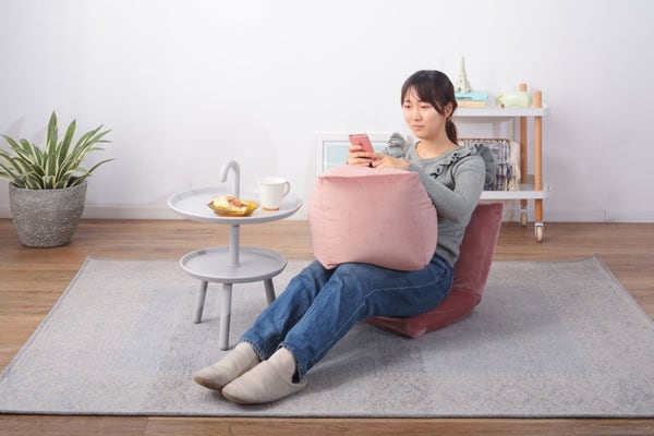 ファブリック ミニビーズクッション 幅30×奥行30×高さ30cm 日用品 完成品 組立不要 北欧