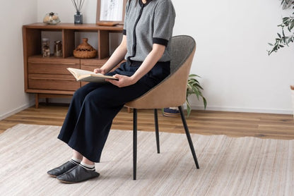 ダイニングチェア 幅56×奥行50×高さ79cm ダイニング家具 ベージュ ブラウン 全2色 レザー