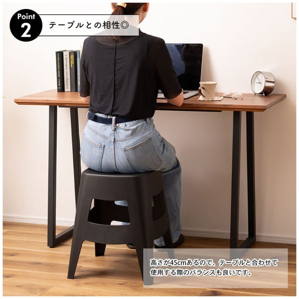 ペポ スツール 幅38×奥行38×高さ45cm オットマン 腰掛け キング 完成品 組立不要 グレー