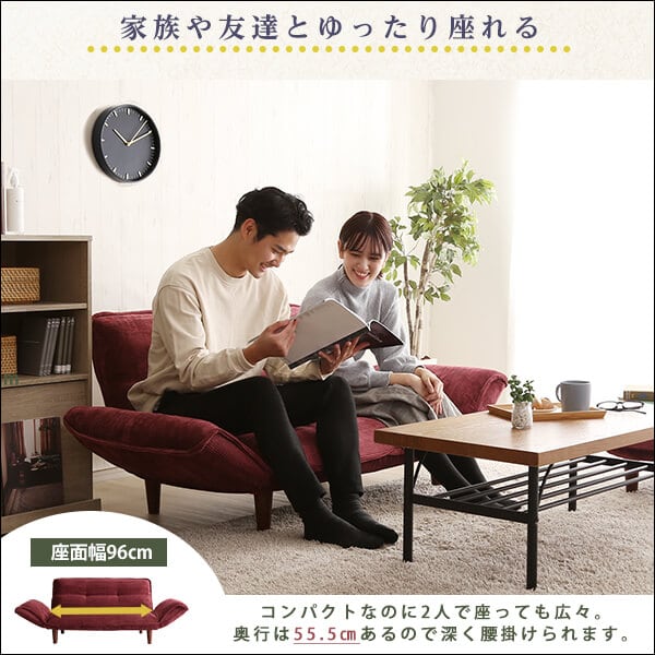 肌触りが良いコーデュロイソファ 2人掛け オットマンセット コーデュロイソファ コンパクトソファ