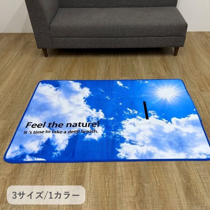 ラグ ブルースカイ 90X130 90×130cm ラグマット カーペット 絨毯 撥水