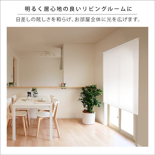 ブラインド 壁空け不要!つっぱりロールスクリーン 幅180cm(採光タイプ) スクリーン 間仕切り