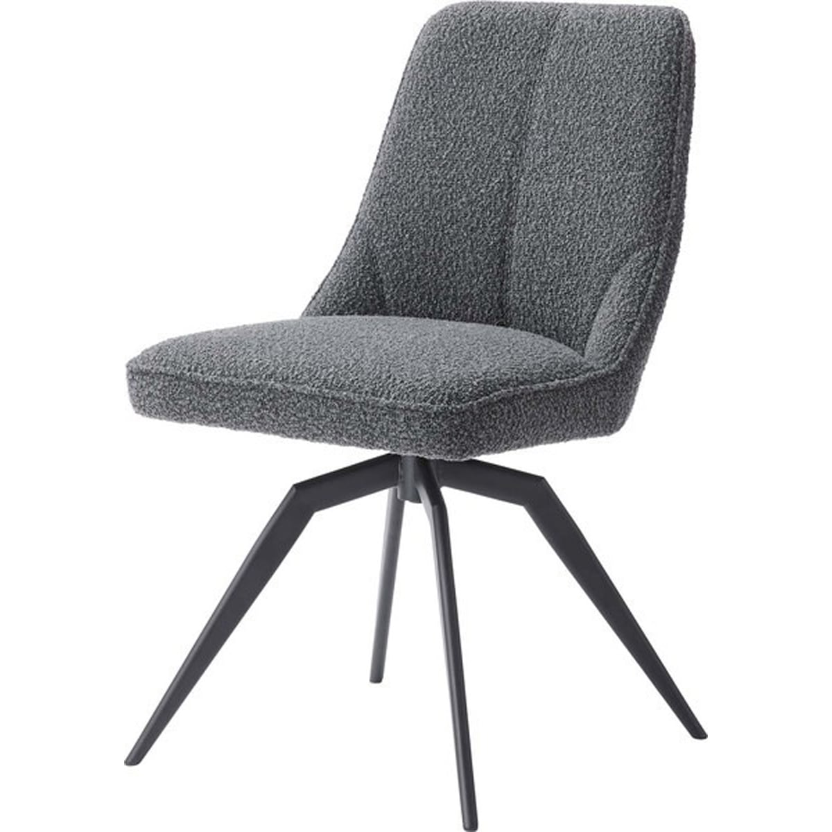 ダイニングチェア 回転チェア 幅49×奥行58×高さ84cm ダイニング家具 ダークグレー ホワイト