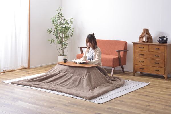 コタツ 幅80×奥行50×高さ36.5cm こたつテーブル こたつセット コタツテーブル ライトブラウン 天然木