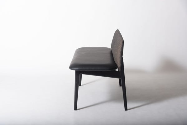 ダイニングチェア 背付ベンチ 幅118×奥行52.5×高さ65cm ダイニング家具 完成品 組立不要