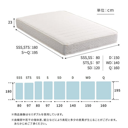日本製ポケットコイルマットレス (ショートセミシングル) マットレス ショートセミシングル 高品質