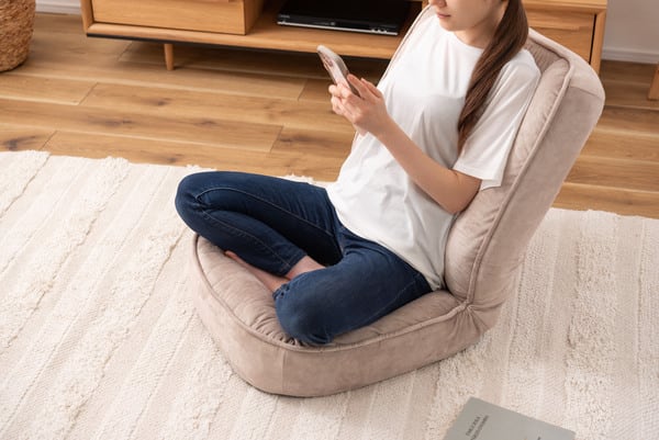 フロアチェア 幅54×奥行64×高さ55cm チェア ダイニングチェア デザインチェア 回転チェア