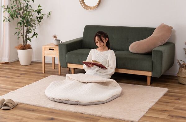 キルトサンドクッション くすみカラー 大人っぽい ホワイト 白 ベージュ モカ ブラウン 茶色 ひざ掛け ボア ふわふわ あったか 暖かい