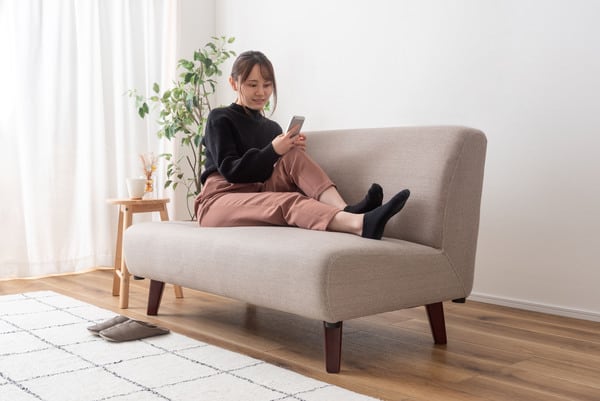 ソファー ネオトマソン 2人掛 幅121×奥行75×高さ71cm ローソファー カウチソファ