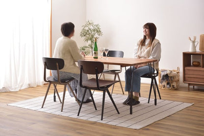 ダイニングチェア 幅46×奥行50×高さ78cm ダイニング家具 完成品 ブラック スチール