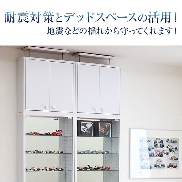 コレクションラック 浅型ハイタイプ セット(本体+上置き) コレクションケース 壁面収納 収納棚