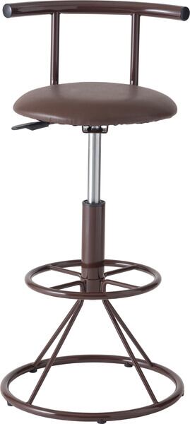 ダイニングチェア キリク キッチンハイチェア 幅41×奥行44×高さ74cm ダイニング家具 昇降式 レザー
