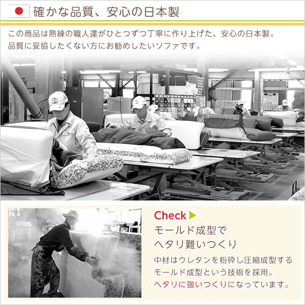 フロアソファ 3人掛け ロータイプ 起毛素材 日本製 (5色)同色2セット インテリア 寝具 ソファ