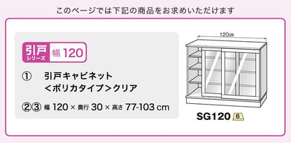 ラック セミオーダーカウンター下収納ぴったりくん キャビネット(ポリカタイプ クリア) 全14色
