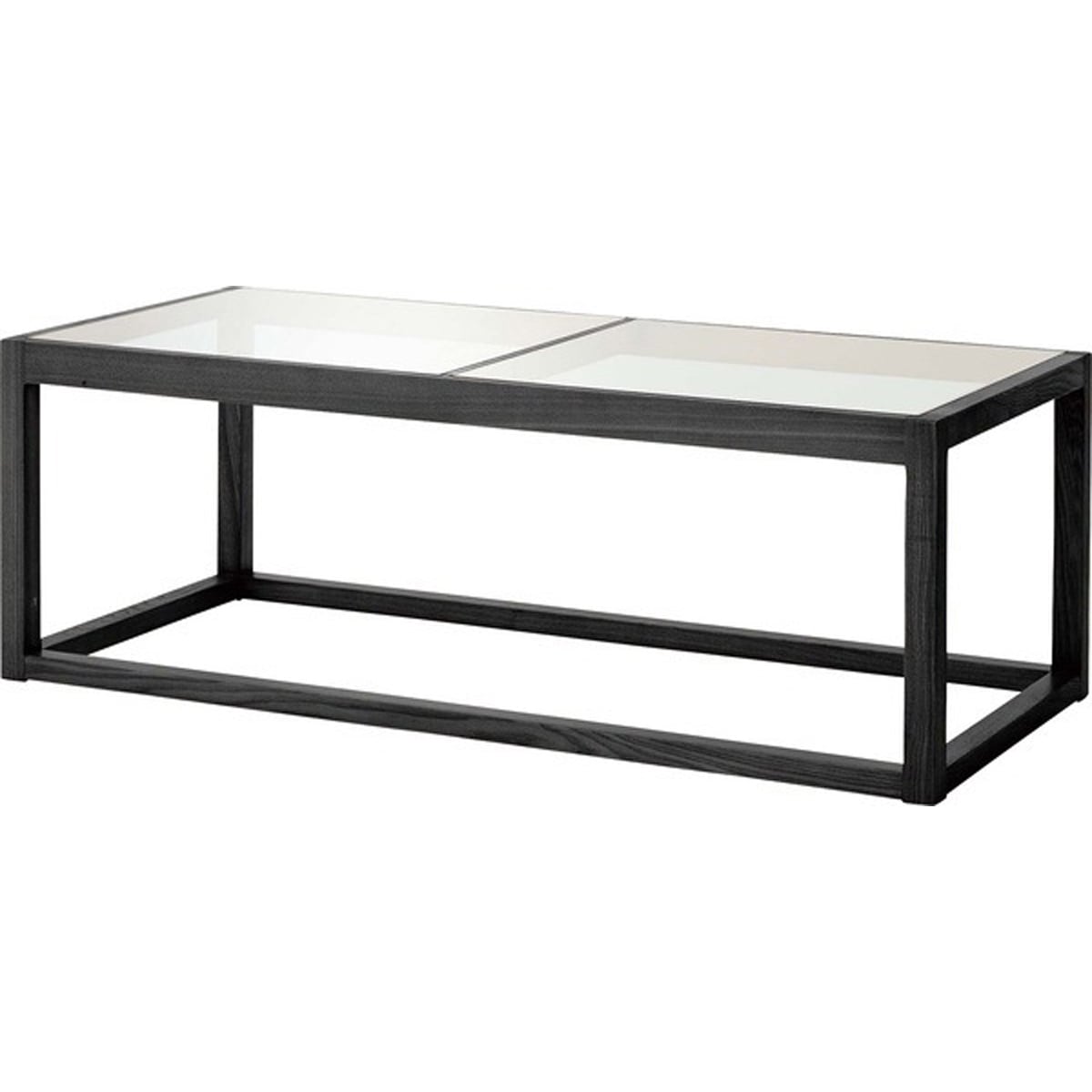 ガラステーブル 幅110×奥行50×高さ38cm テーブル ローテーブル センターテーブル 完成品