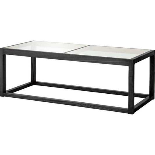 ガラステーブル 幅110×奥行50×高さ38cm テーブル ローテーブル センターテーブル 完成品