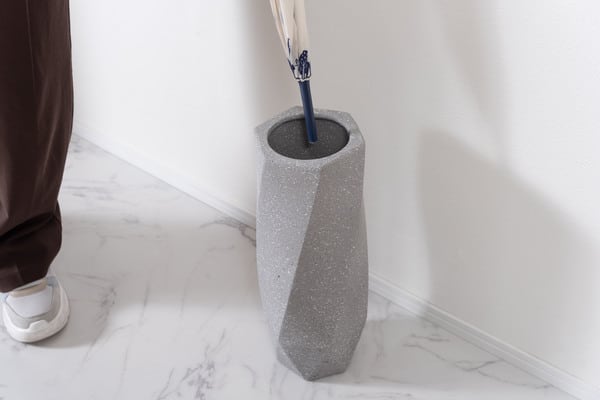 カサタテ 傘立て 幅16×奥行16×高さ40cm 玄関収納 完成品 組立不要 グレー アイボリー