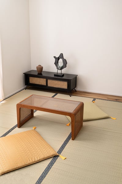 ホウジ 座布団 幅70×奥行70×高さ7cm 日用品 完成品 組立不要 撥水 ゴールド イエロー