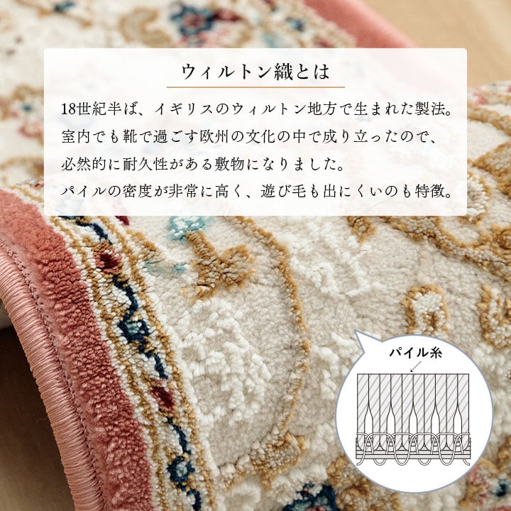 玄関マット ロザリオBE BE 30X120 30×120cm ラグマット カーペット ラグ 絨毯