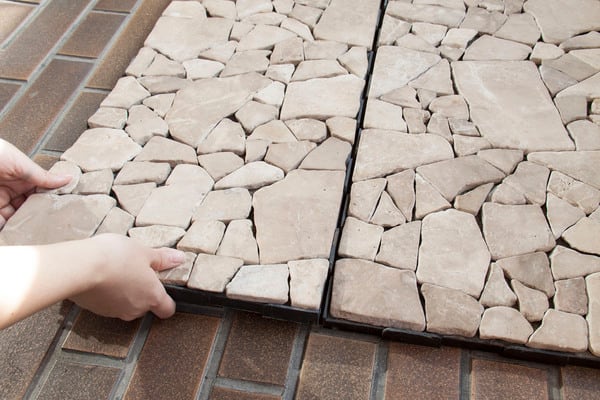 ディスプレイ フロアーパネル 幅30×奥行60×高さ2cm リビング収納 完成品 組立不要 天然石