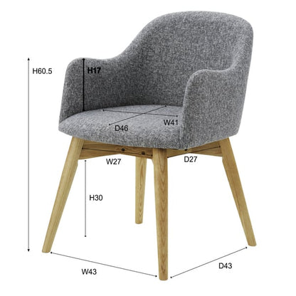 ダイニングチェア カラメリ チェア 幅50×奥行55×高さ73cm 完成品