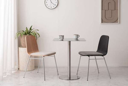 ダイニングテーブル カフェテーブル スクエア 幅60×奥行60×高さ72cm ダイニング家具 シルバー