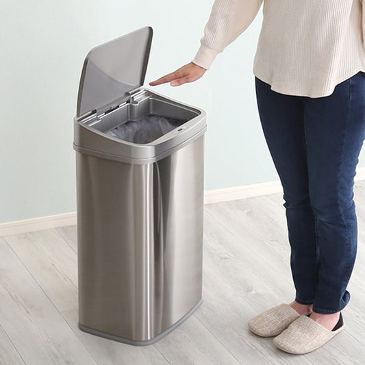 縦開き50L自動開閉ゴミ箱 自動開閉ゴミ箱 ダストボックス 縦開き ステンレス センサー感知 50L