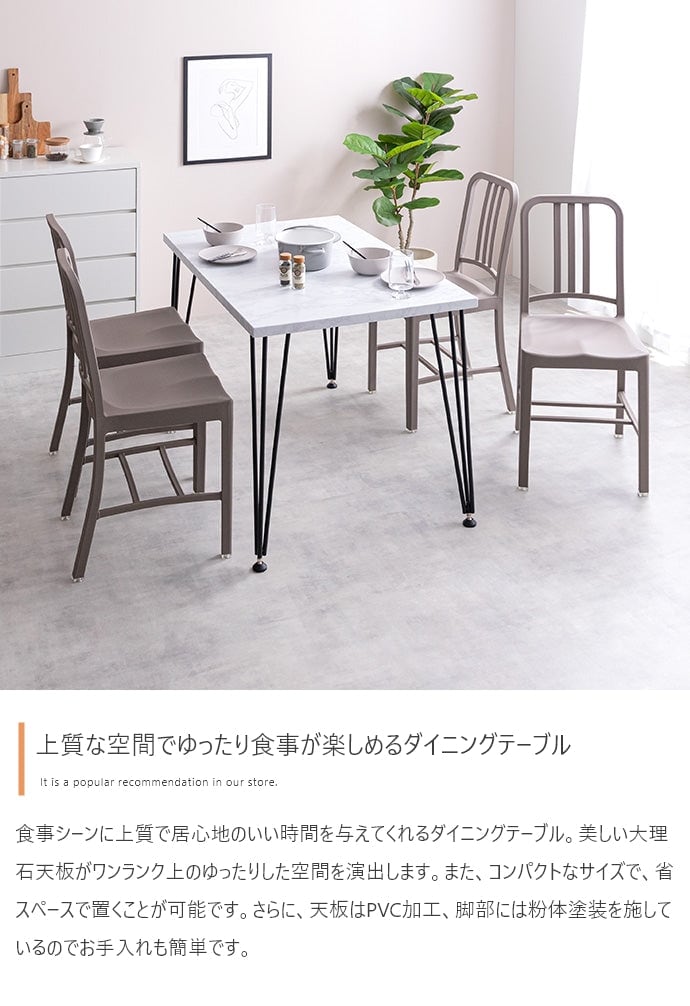 ダイニングセット 幅110cm Melia ダイニングテーブル ダイニング家具 スチール