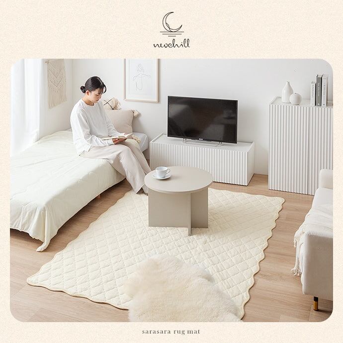 ラグ 長方形:90cm×140cm Neochill sarasara ラグマット カーペット 絨毯 滑り止め 床暖房対応