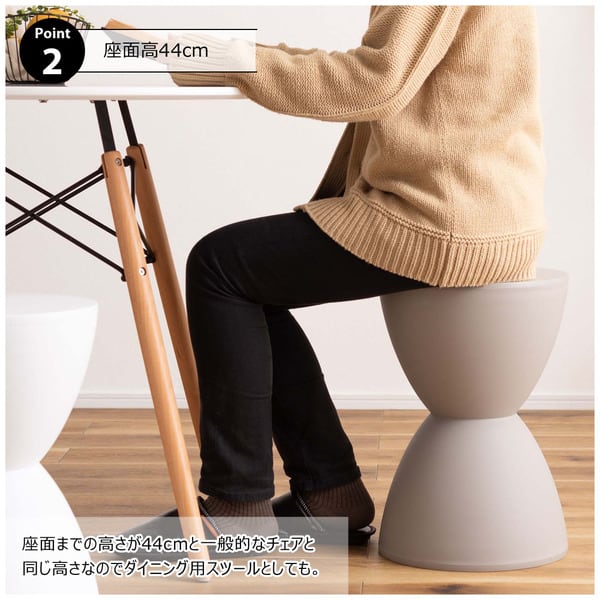 スツール 幅29.5×奥行29.5×高さ44cm オットマン 腰掛け 完成品 組立不要 ブラック