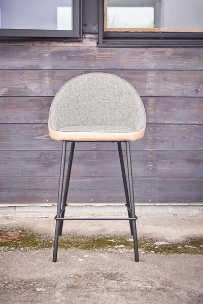 ダイニングチェア カウンターチェア 幅47×奥行47×高さ87cm ダイニング家具 ベージュ レザー