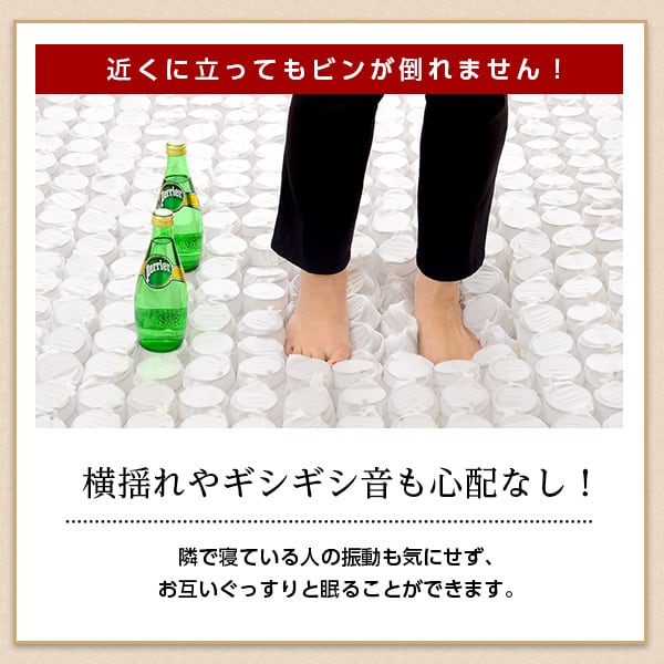 ポケットコイルスプリングマットレス (ダブル用)※ロール梱包でラクラク搬入可能!※ ダブル用 ベッド