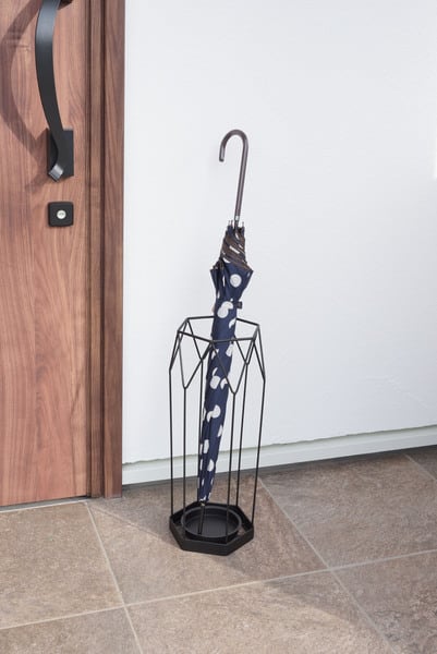 カサタテ 傘立て 幅19.5×奥行19.5×高さ45cm 玄関収納 完成品 組立不要 ブラック