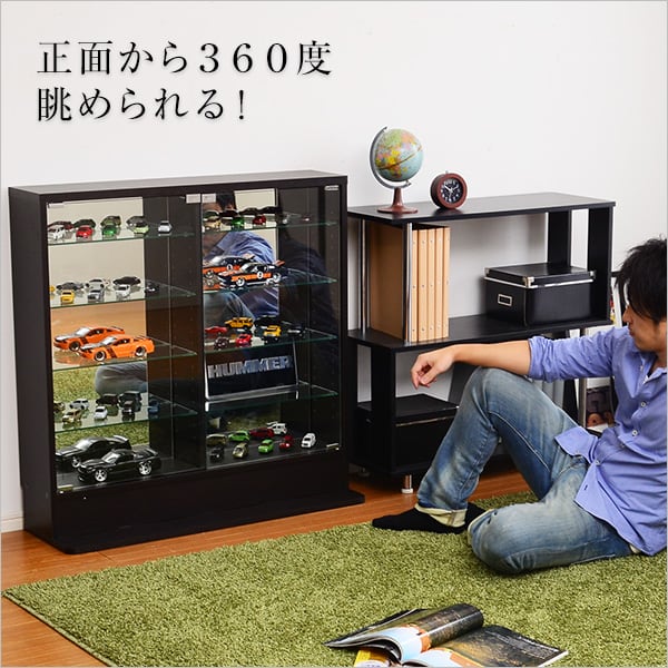 コレクションラック 専用ミラー2枚セット(ロータイプ用 深型・浅型共通) コレクションケース用 深型