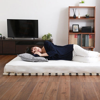 すのこベッド ロール式 桐仕様(ダブル) 桐 すのこ ダブル 湿気 スノコマット 折りたたみ 家具