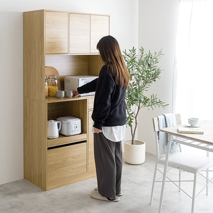 食器棚 幅88cm Conina キッチン収納