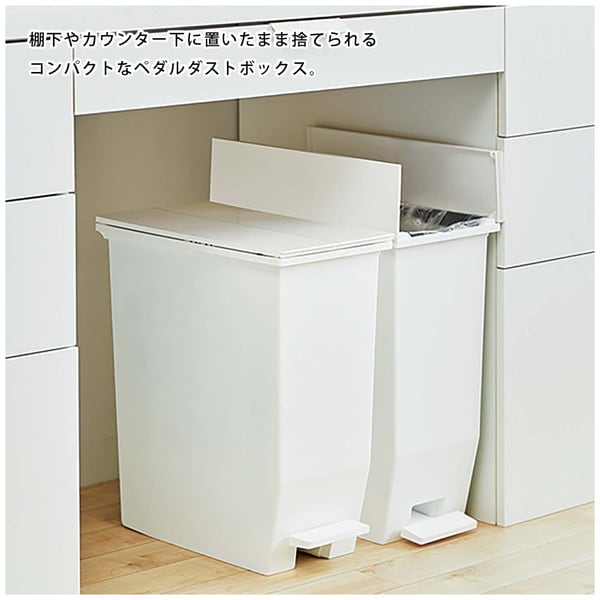 ダストボックス SOLOW ペダルオープンツイン35L 幅22×奥行42.5×高さ48cm 日用品