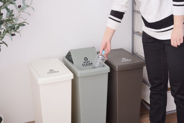 ダストボックス スライドペール30L 幅24×奥行37×高さ53cm 日用品 キャスター付き 完成品