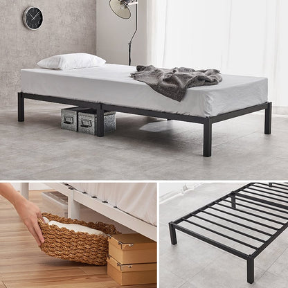 マットレス マットレス付シングルベッド 幅97×奥行195cm スチール