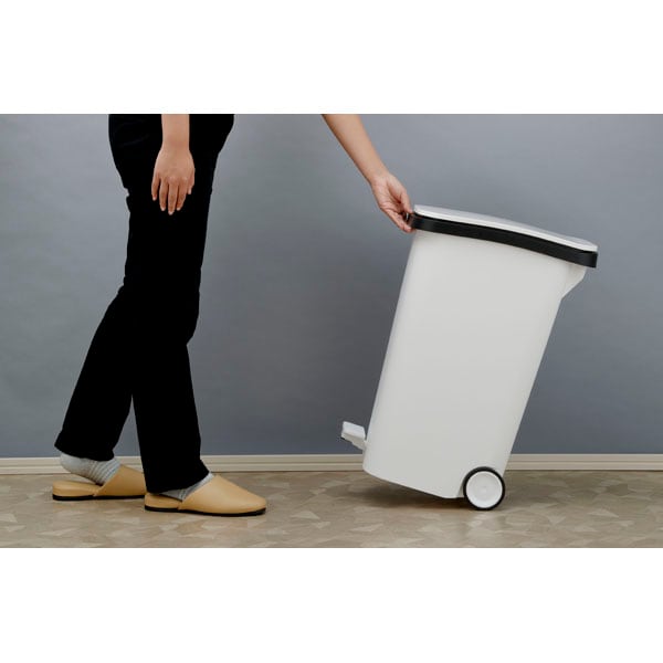 スムース ペダルダストボックス31L 日用品 完成品 幅25.5×奥行40.3×高さ58.8cm
