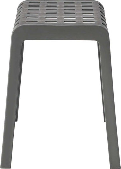 スツール 幅42.5×奥行38×高さ45.5cm オットマン 腰掛け 完成品 ダークグレー スタッキング