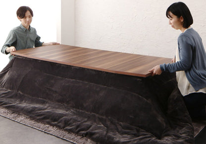こたつ 3段階伸縮こたつテーブル ワイデンアルファ2 長方形 80×120~180cm こたつセット