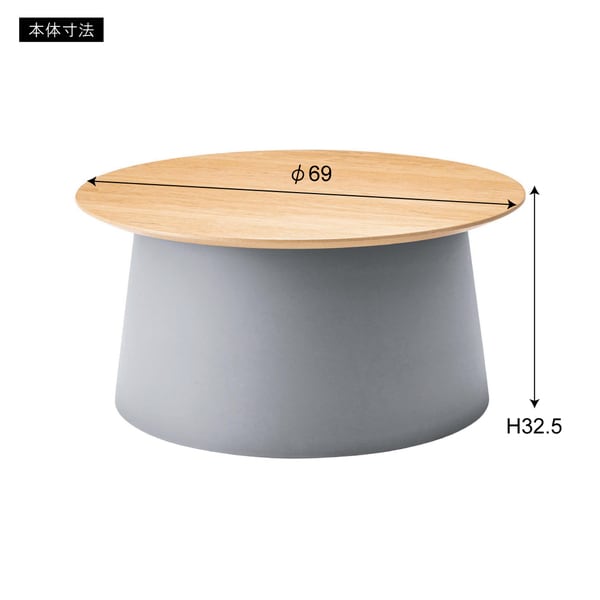 ラウンドテーブル L 幅69×奥行69×高さ32.5cm テーブル ローテーブル センターテーブル