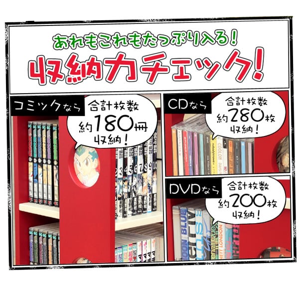 回転式の本棚!回転コミックラック(5段タイプ) (本棚 コミック) 77x41.5x12cm